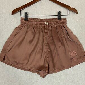 Stussy Rose Pink Cotton Satin Shorts Sz M